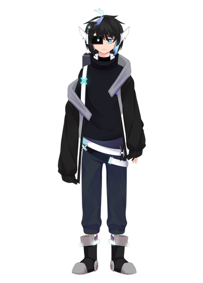 lyliarc/blue kaigaku (my first full body model made mid 2020)
